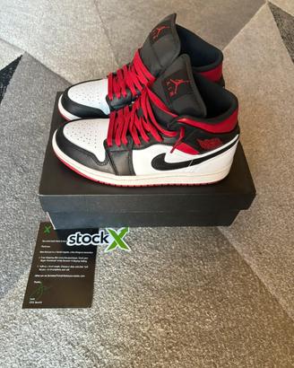 Jordan 1 mid rosse e nere