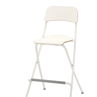 Franklin Sgabello bar con schienale, pieghevole