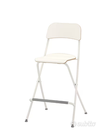 Franklin Sgabello bar con schienale, pieghevole