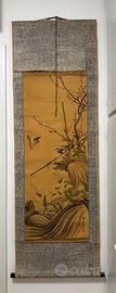 Kakemono pergamena Giapponese seta e carta