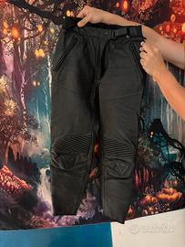 Pantaloni da moto in pelle nera DAINESE