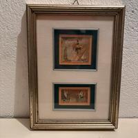 Quadro con due miniature astratte