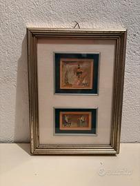 Quadro con due miniature astratte
