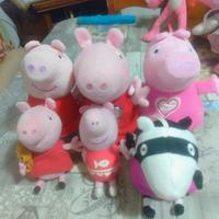 6 peluche Peppa Pig