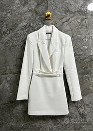 Abito Simil Blazer con Cintura Bianco Sposa Zara