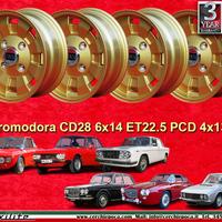 4 pz cerchi Lancia Cromodora CD28 6x14 ET22.5 4x13