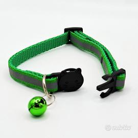 Collare gatto catarifrangente verde scuro