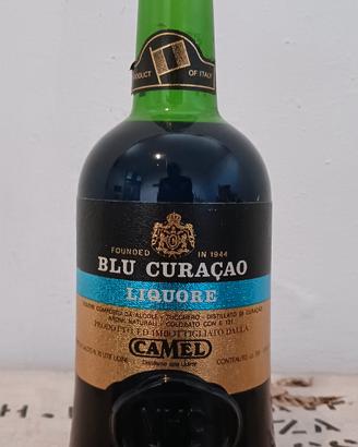 Liquore Blu Curacao vintage di inizi anni '80