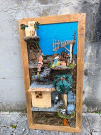 presepe artigianale fatto a mano 