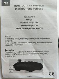 Mini Joystick Bluetooth VR / Gamepad per Android e