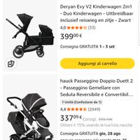 passeggino 2 posti età diversa 