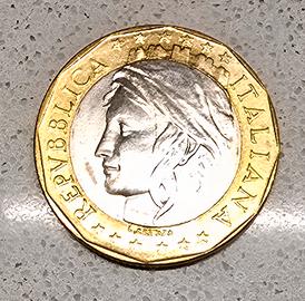 Mille lire in metallo anno 1997