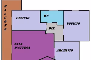 Ufficio diviso in stanze con ascensore e p auto