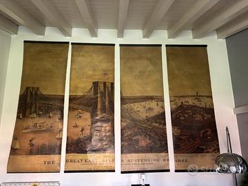 4 Tele Cerate Giganti Brooklyn Bridge Vintage