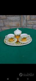 set tazzine da caffè con vassoio e zuccheriera