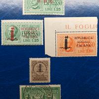 REPUBBLICA SOCIALE ITALIANA 1944 ESPRESSI e RE AUT