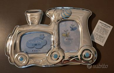 Cornice in argento a forma di trenino Valenti