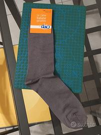 calze uomo grigie made in Italy (taglia 43-45)