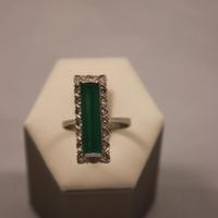Anello Smeraldo e Diamanti