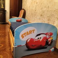 Letto bambino Cars legno massello + materasso su m