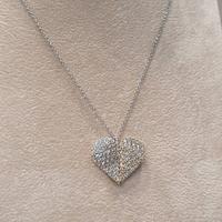 Collana oro bianco ciondolo cuore