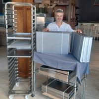 Carrello porta teglie per pizza da 60x40 20 posti