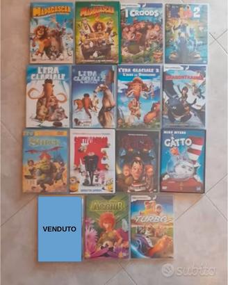 LOTTO 14 DVD ANIMAZIONE E FAMIGLIA