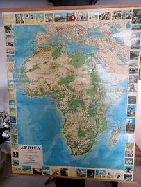 Grande cartina geografica Africa + America