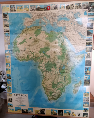 Grande cartina geografica Africa + America