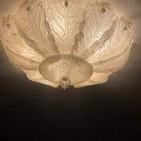 Lampadario/plafoniera a foglie in vetro