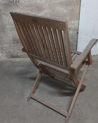 Sedie pieghevoli da giardino in legno