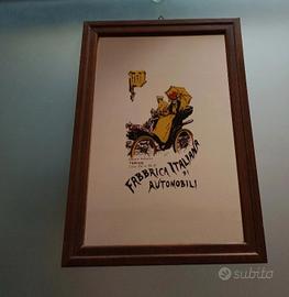 Quadro vintage manifesto Fiat 