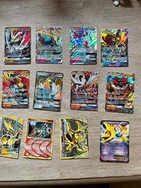 lotto carte pokémon GX, EX, leggendarie
