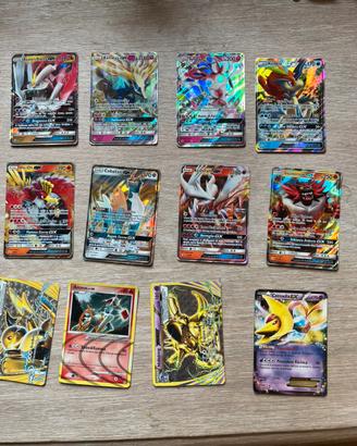 lotto carte pokémon GX, EX, leggendarie