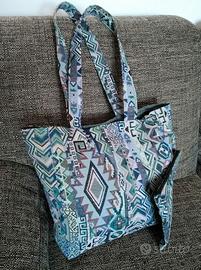 Borsa shopper donna in tessuto