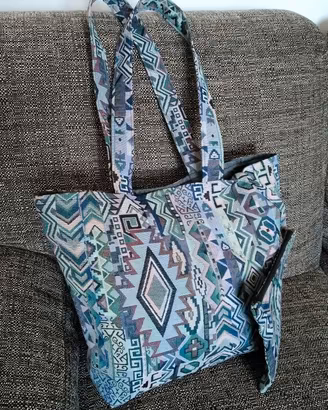 Borsa shopper donna in tessuto