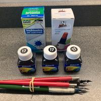 China e inchiostro con pennini