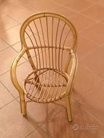 Poltroncina bimbo in vimini 