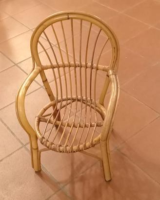 Poltroncina bimbo in vimini 