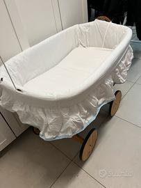 Splendida cesta vimini per neonato