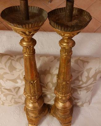 Candelabri Veneziani fine '700 Laminati d'oro