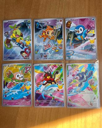 Pokemon Trio Sinnoh Alola  6 Cards Near Mint Ita
