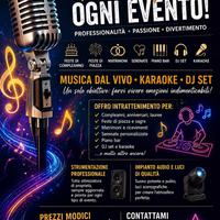 Musicista cantante per eventi, feste, matrimoni