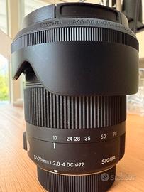 Obiettivo Sigma 17-70 F2.8-4 DC