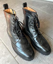 ZION Scarpa alta Uomo nera brogue 43 anfibio