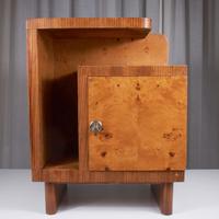 Comodino Art Déco anni ’30 in radica