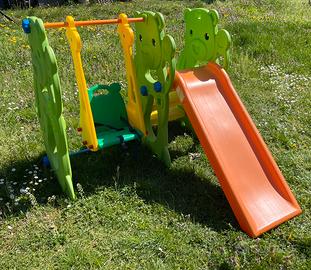 Altalena e scivolo per esterno bambini