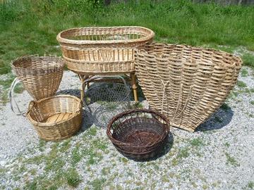 Gerle e ceste in vimini, culla neonato in Bambù.