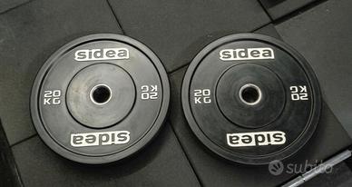 set bumper plate dischi gommati sidea palestra