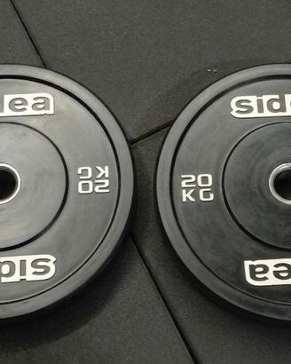 set bumper plate dischi gommati sidea palestra